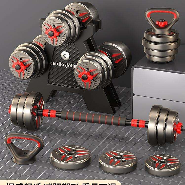 哑铃男士健身家用器材青少年杠铃可调节重量男生宿舍壶铃组合套装