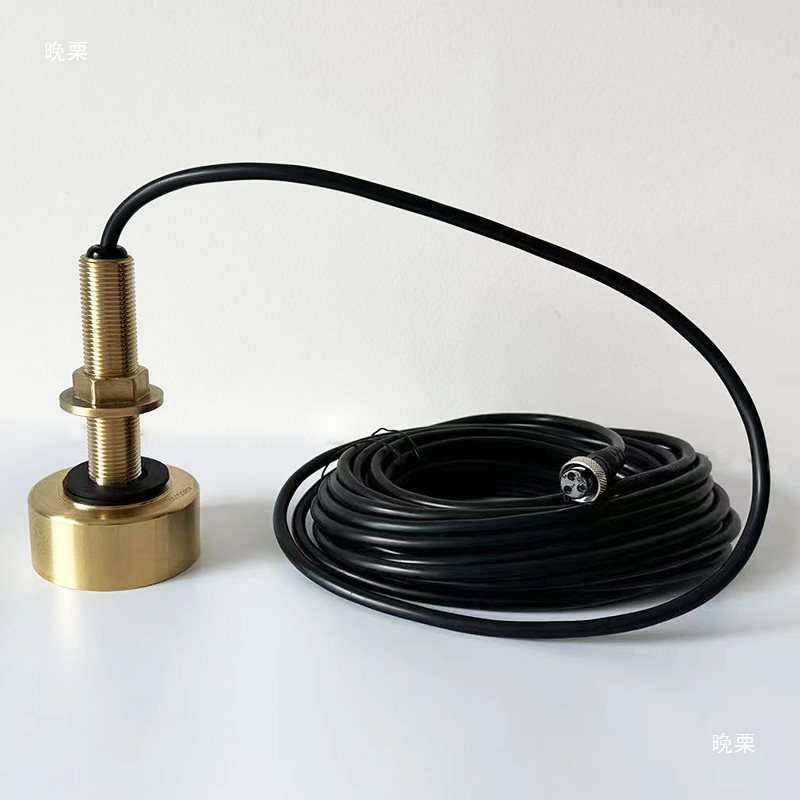 探鱼器铜探头船用三合一新诺顺航华润三孔彩探传感换能器300W
