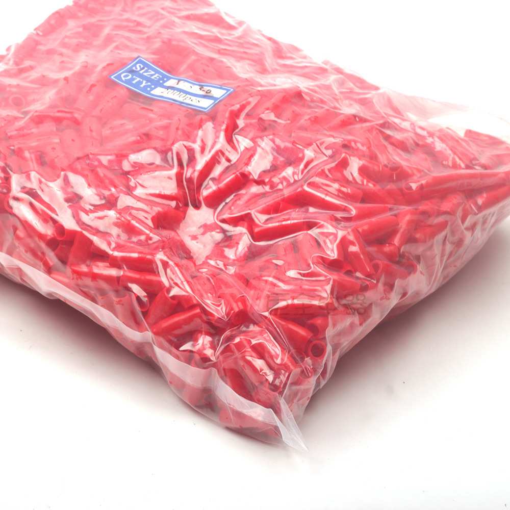 V-5.5-6 冷压裸端头绝缘软套管接线端子护套 红黄蓝绿5.5-6平方