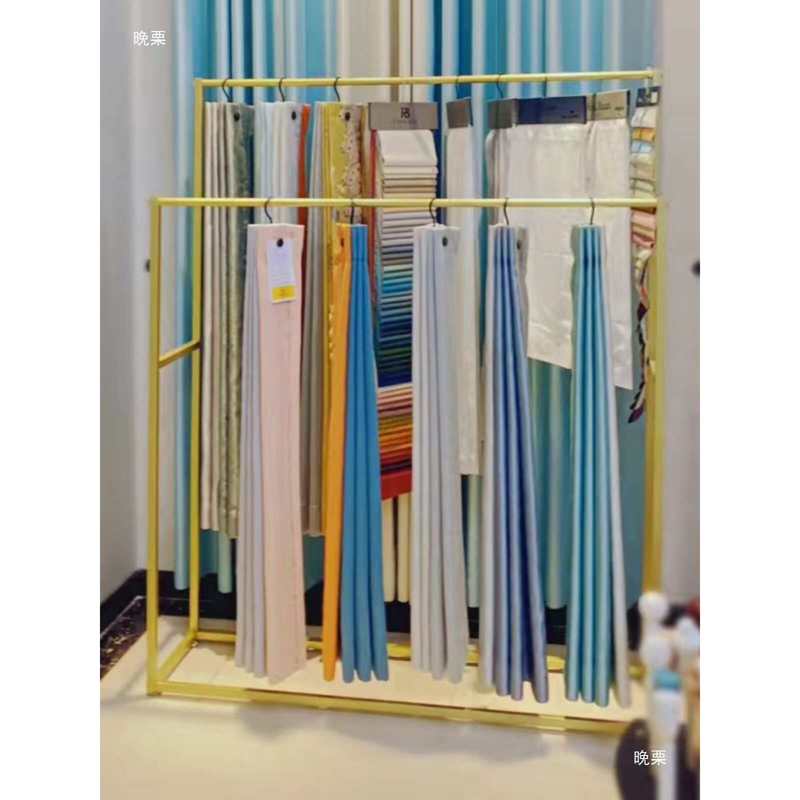 窗帘吊卡展示架家纺布艺布料色卡面料小样样本展会陈列展架