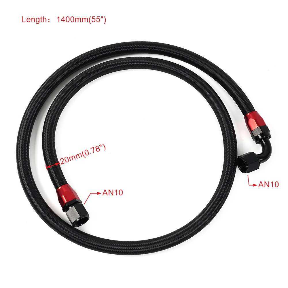 汽车油管改装配件黑色编织1.6米 1.4米AN10油管接头组合套装