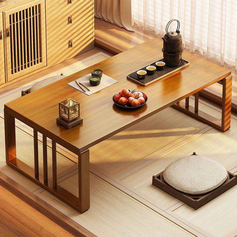 飘窗桌子家用炕桌榻榻米实木小茶几卧室坐地矮桌床上电脑学习桌子