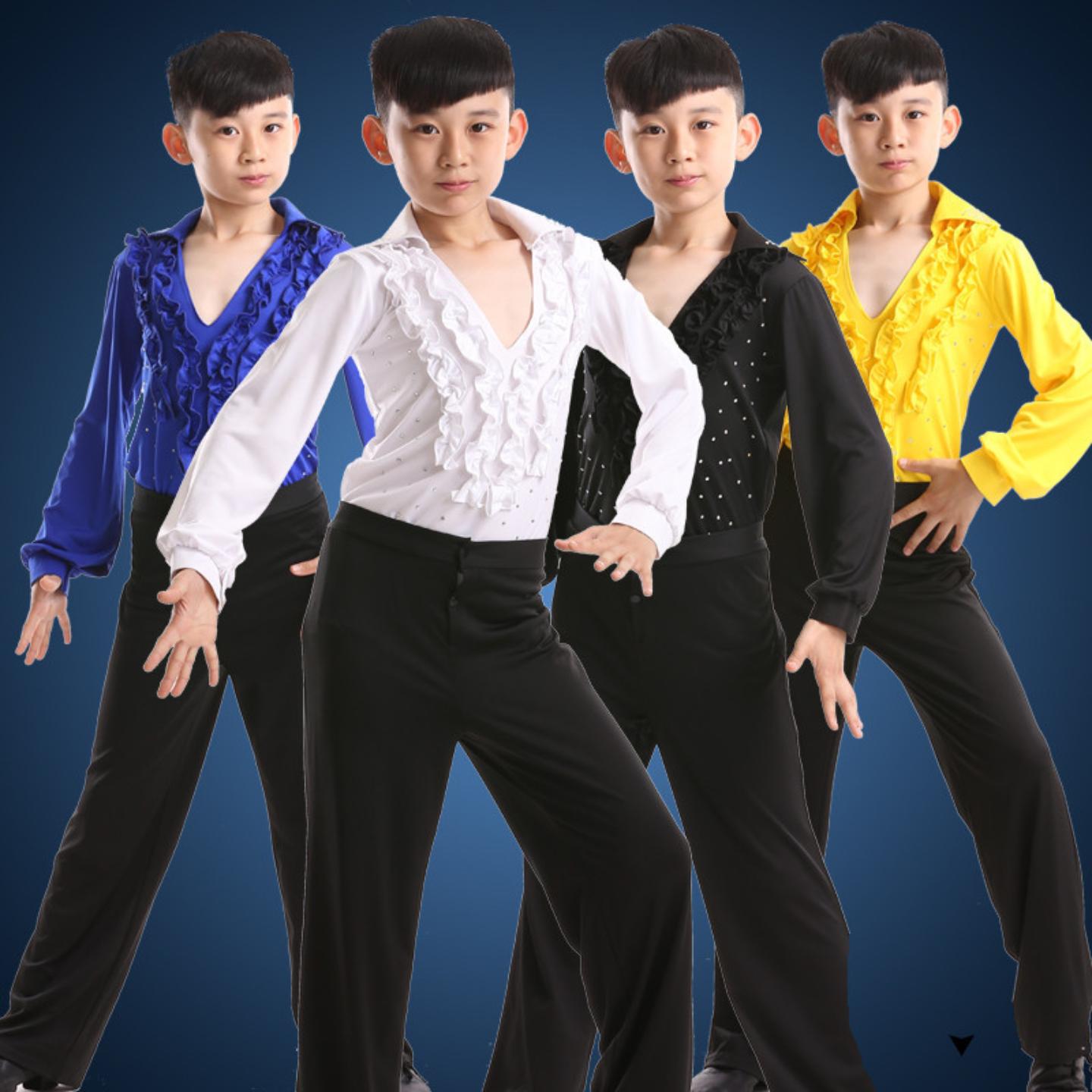 儿童拉丁服套装男童秋冬拉丁