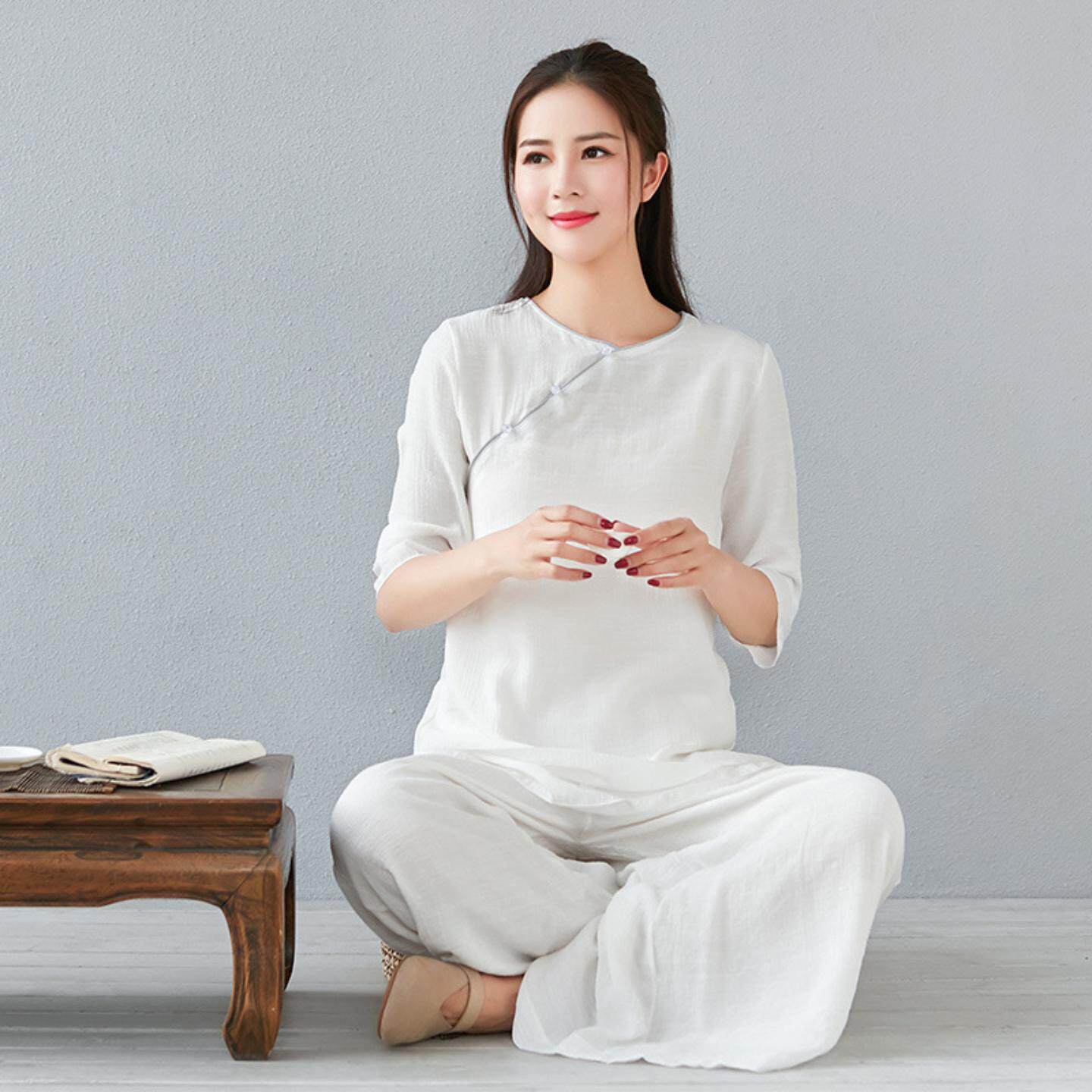 禅意茶服中国风瑜伽服套装女禅舞