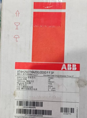 议价ABB塑壳断路器T4H250 TMA200/2000 F F