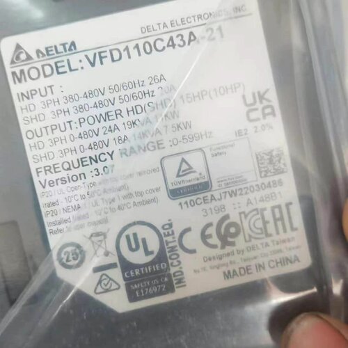 议价VFD110C43A-21台达变频器 11KW原装全新正品