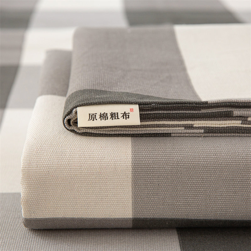老粗布纯棉床单单件100全棉秋冬学生宿舍单人床单被单枕套三件套