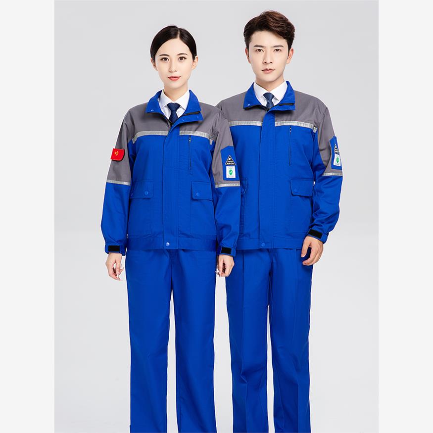 加油站纯棉工作服春秋防静电服国家电网中石油电子厂供电局劳保服