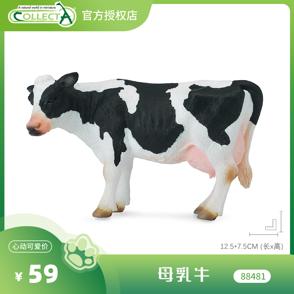 【乳牛】CollectA官方授权正版动物模型早教玩具