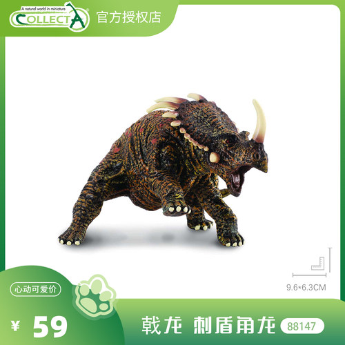 【88147刺盾角龙】CollectA动物模型儿童仿真玩具早教礼物宝宝