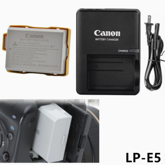 佳能EOS 450D 500D 1000D 2000D单反相机LP-E5电池/充电器/数据线