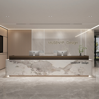 简约办公服务前台酒店收银台