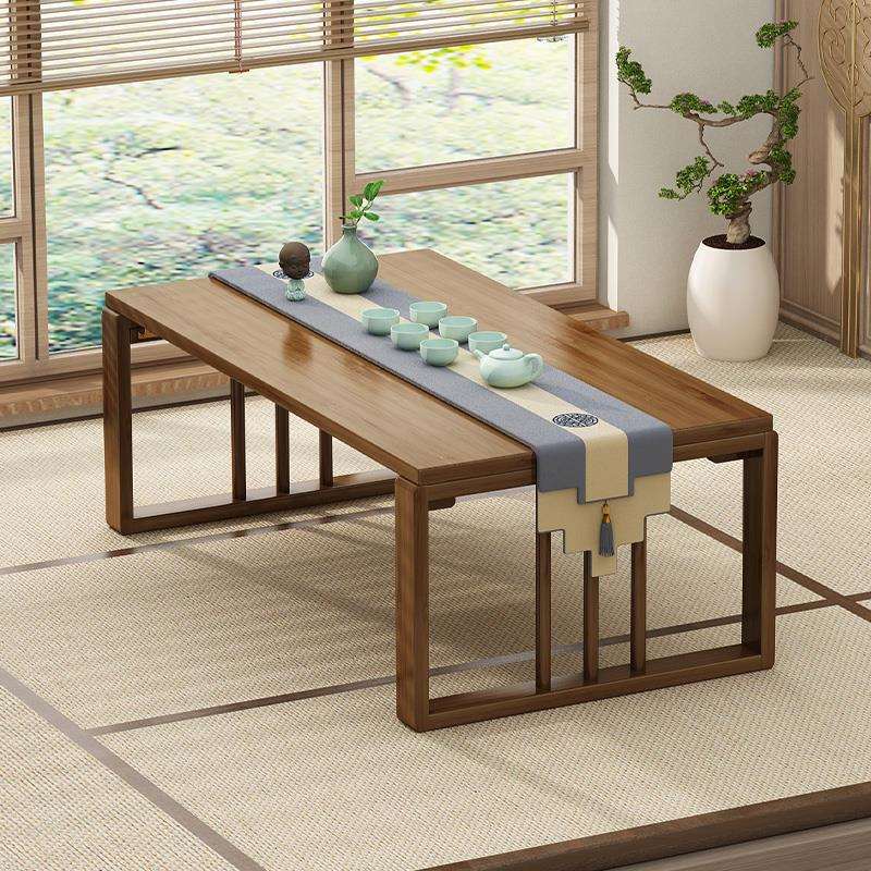 众之亿飘窗桌子小茶几实木禅意日式榻榻米茶桌卧室坐地矮桌折叠炕