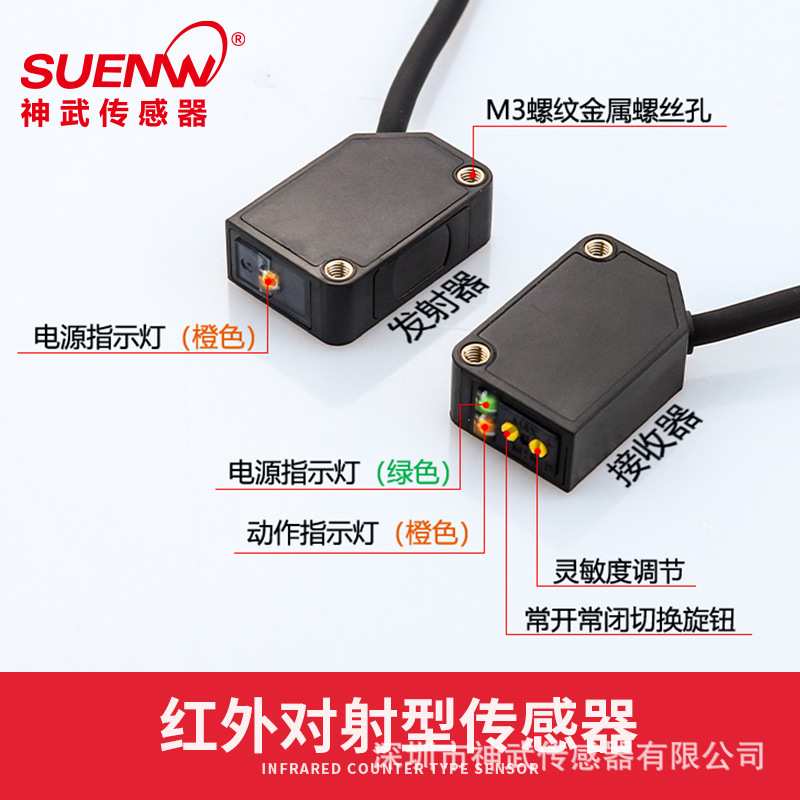 神武EW-T61对射式光电开关红外光型光电传感器替E3Z-T81 CX-412-P
