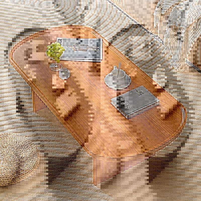 轻奢小户型茶几简约长椭圆形家用客厅茶几办公室会客茶桌极简新品