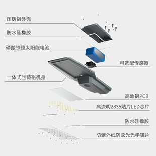 户外防水分体式 Split light street 太阳能路灯400W solar
