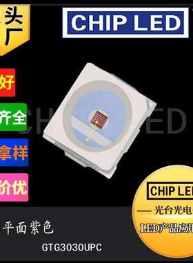 贴片led灯珠3030紫光平面灯珠紫色紫灯珠 节能灯珠高亮发光二极管