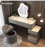 北欧轻奢新款 亚克力实木梳妆台ins卧室现代简约化妆桌收纳柜一体