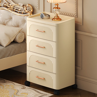 202642面宽欧式免安装收纳柜家用客厅一体式储物柜卧室床头柜整理
