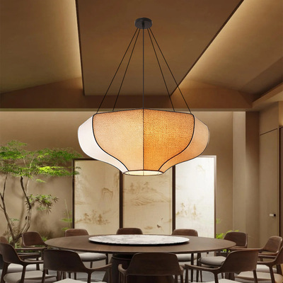 新中式餐厅吊灯宋代美学客厅灯设计师款创意艺术民宿酒店包厢灯具