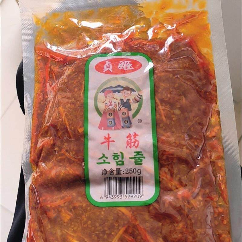 东北延吉朝鲜族特产贞姬干牛板筋贞姬油炸香辣板筋延边风味小零食