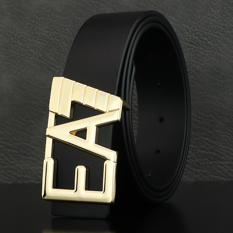 男士牛皮合金时尚腰带