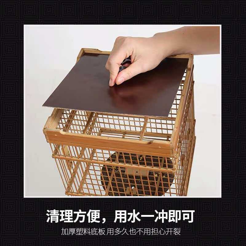 卯榫手工竹制老竹鸟笼方形活底鸟笼绣眼贝子黄雀玉鸟小型鸟笼包邮