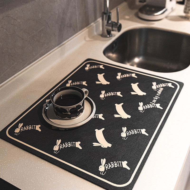 厨房台面沥水垫碗筷硅胶自由裁剪高颜值J洗手台硅藻泥吸水垫花盆,居家布艺,厨房地垫,淘宝优惠券,粉丝福利购,淘宝优惠卷