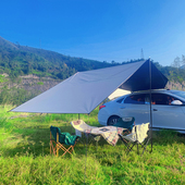 全遮光黑胶户外车k边天幕侧边车尾天幕帐篷自驾游车载遮阳棚防风