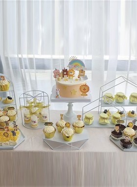 欧式白色甜品台摆l件展示架婚庆蛋糕架子下午茶点心架甜点糕点托