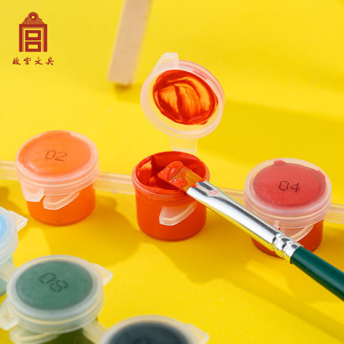 故宫文具艺术家迷你绘画套装画板宫廷H宫猫美术水彩油画手绘填色