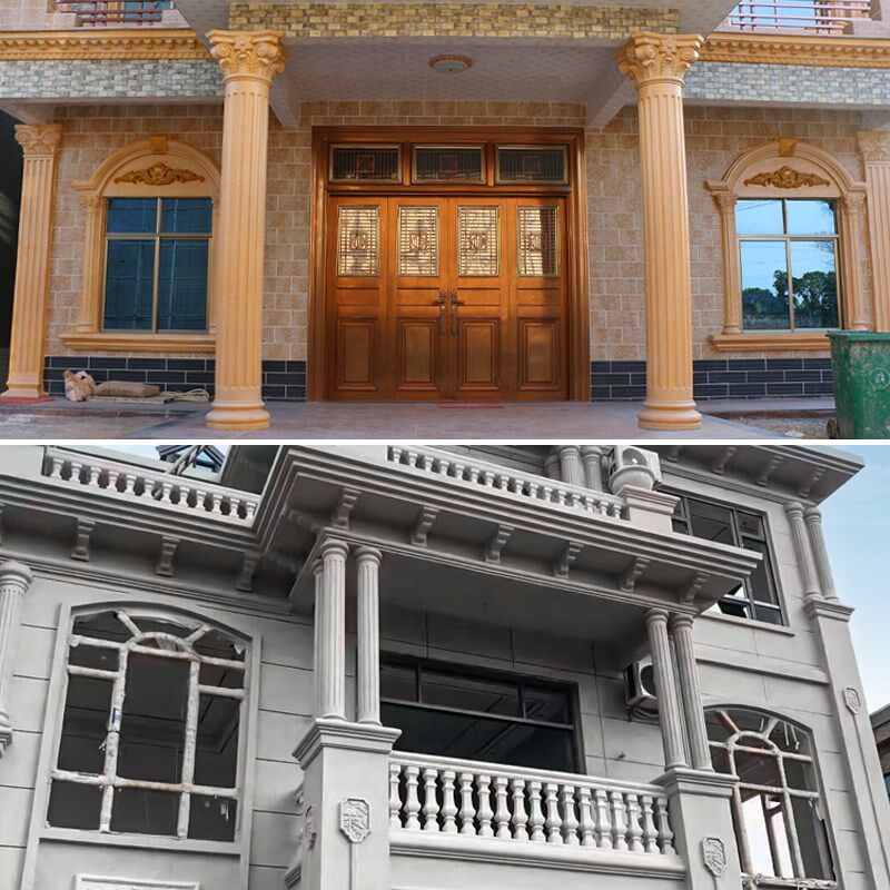 罗马柱子柱身g模具光面圆柱配件模型别墅大门圆形欧式装饰塑料模