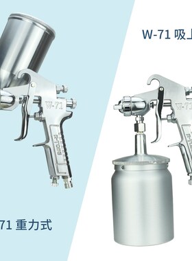 W-71高雾化气动面漆底漆油漆喷油枪家具喷枪五金汽W车喷漆枪上下