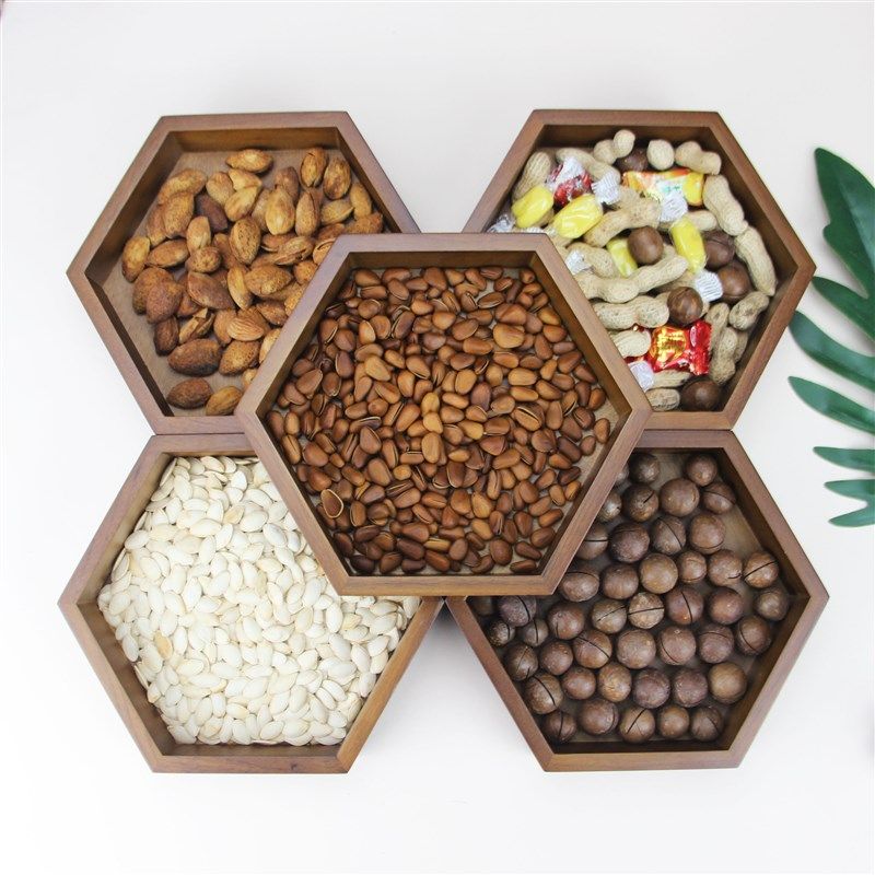 实木中日式创意分格带盖多层客厅家用瓜子零食收纳T干果过年糖果,餐饮具,果盆/果盘/果篮,淘宝优惠券,粉丝福利购,淘宝优惠卷