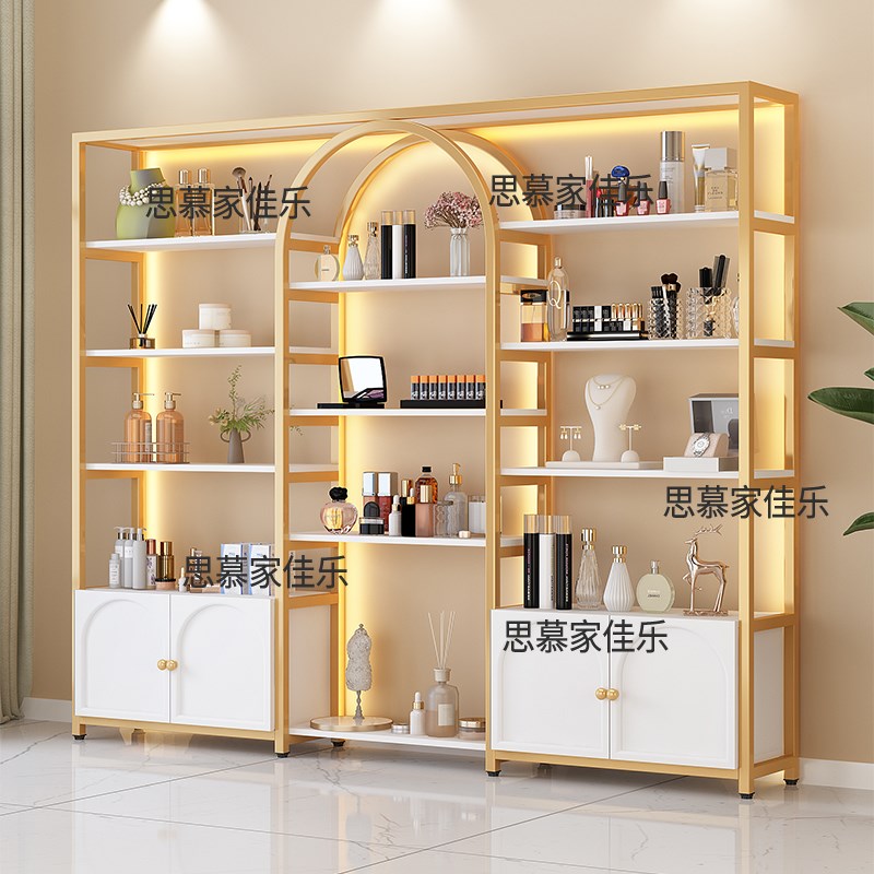 产品化妆品展g示柜美容院美甲柜子陈列多层置物护肤理发店收纳货