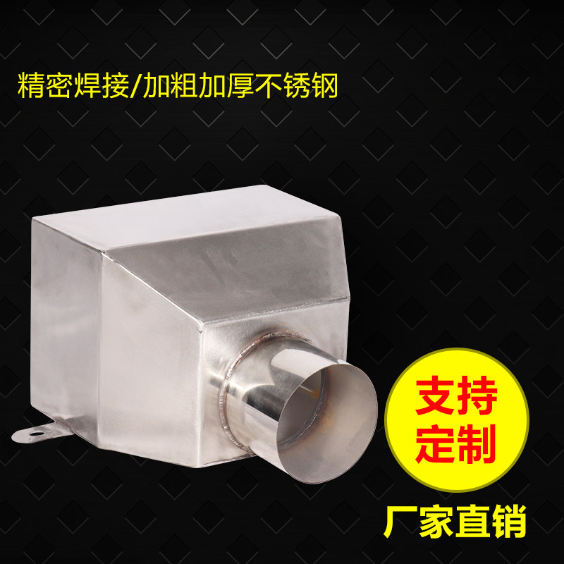 落水斗国a标特厚排水管不锈钢接水斗墙壁积水斗方型下水口雨水漏