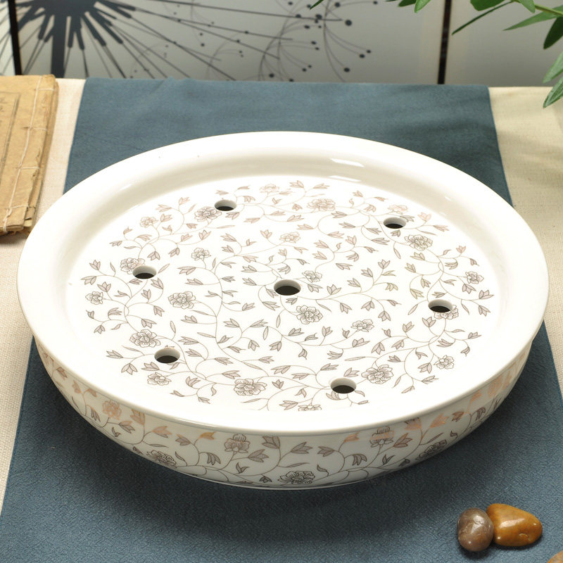 陶瓷茶盘茶具配件z整双层茶具必配茶盘,餐饮具,茶盘,淘宝优惠券,粉丝福利购,淘宝优惠卷