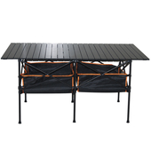 便携式 车载户外野餐折叠桌椅超轻长方形摆M摊地推露营烧烤桌可升