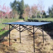 轻装 行户外折叠桌子野餐桌蛋卷桌便携摆摊L桌广告露营桌长铝桌简