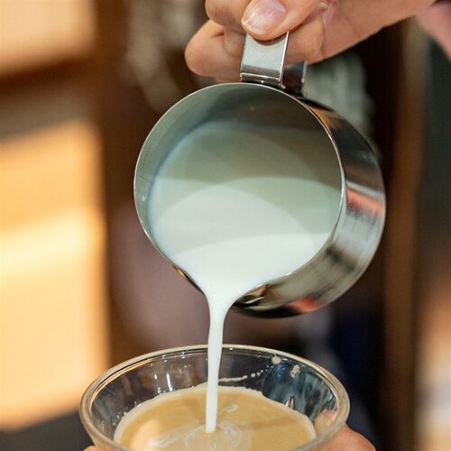 拉花缸316L不锈钢拉花杯尖嘴斜口F牛奶杯打奶咖啡器具带刻度量杯