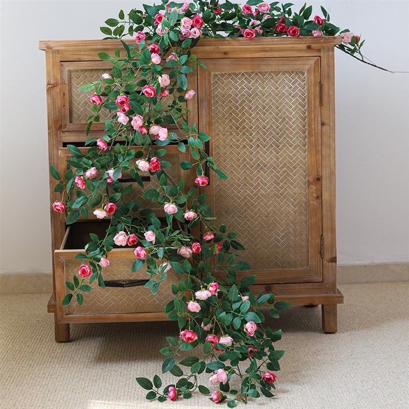 仿真玫瑰花假花空调管道装w饰花藤条蔷薇花藤蔓植物摆设吊顶墙面,家居饰品,仿真花/假花,淘宝优惠券,粉丝福利购,淘宝优惠卷