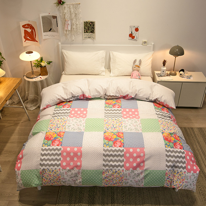 100%全棉被套单件单人150xt200x230双人纯棉被罩1.5m1.8米床保暖