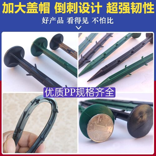 塑料地钉加粗加长果园艺地布钉拉枝固定大棚地P膜除草布防草布地