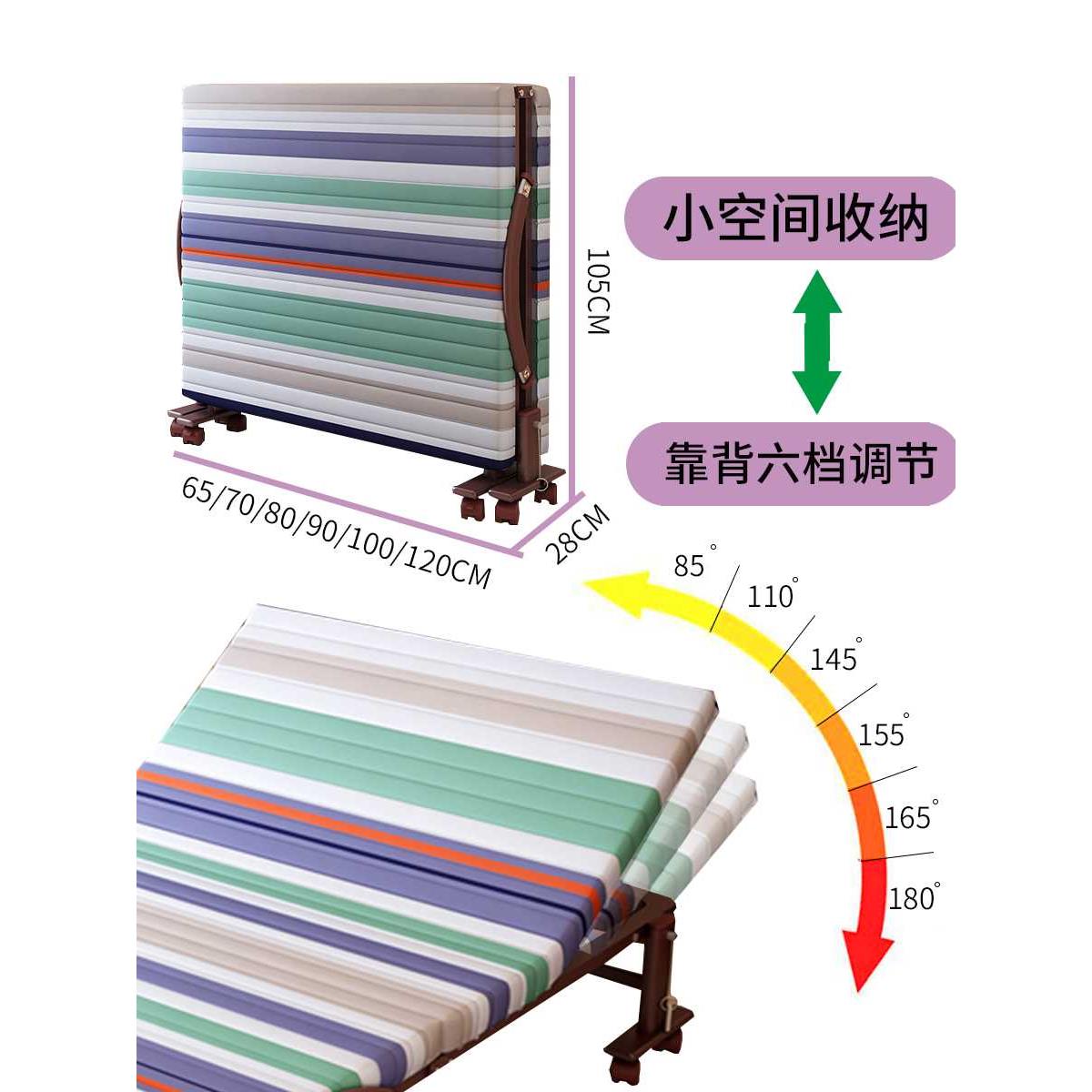 出口加固折叠床 单人双人床办公室午休午睡床儿童保姆陪护躺椅床