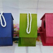 鸟窝鹦鹉繁殖箱木鸟窝装 饰保暖牡丹虎皮鹦鹉燕子窝鸟屋木户外防雨