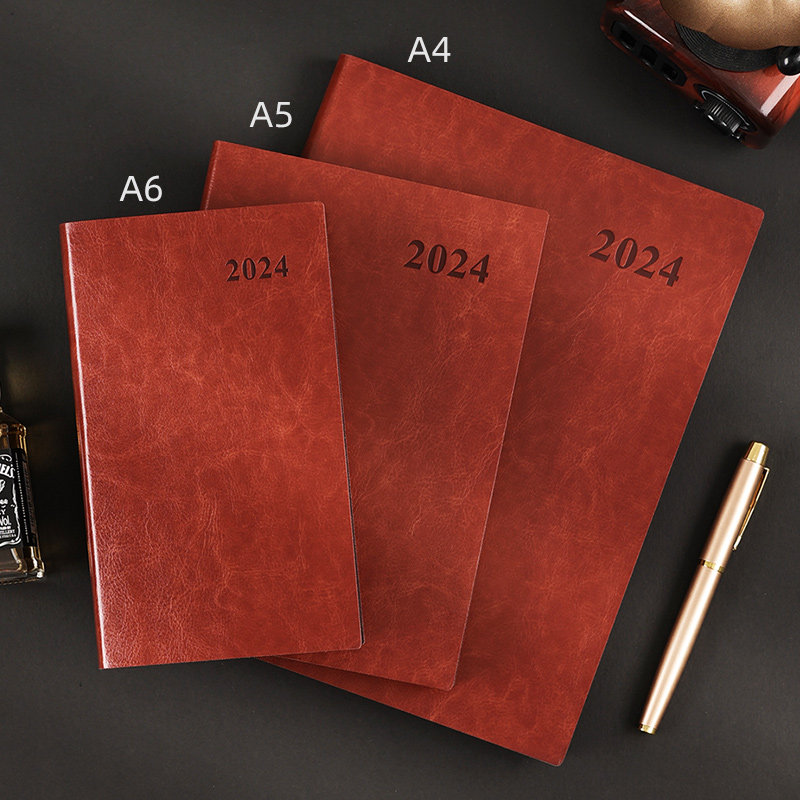 2024年软皮日程本周计划日历本每日周计划表a5自律打卡工作可定制