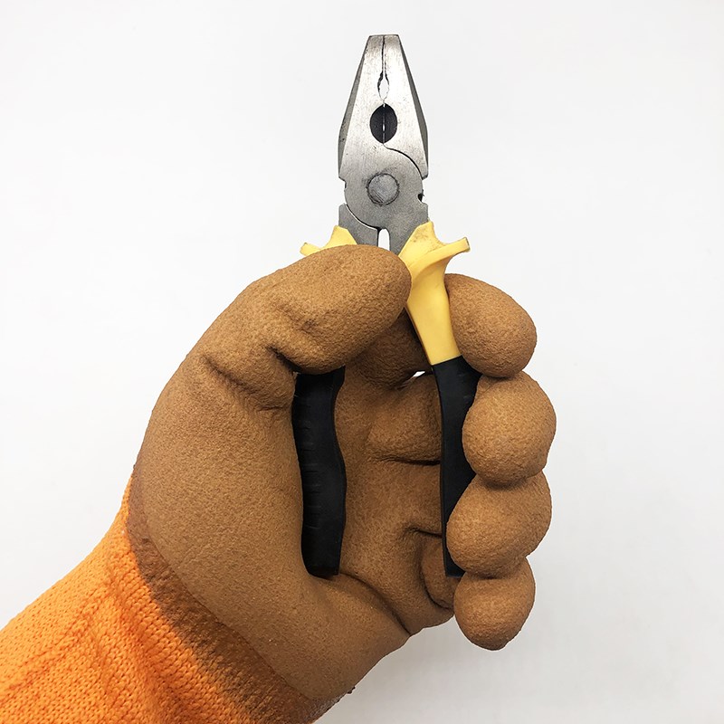 手套劳保橡胶带胶耐磨防滑塑胶浸胶工地加厚工作毛圈加绒冬季保暖