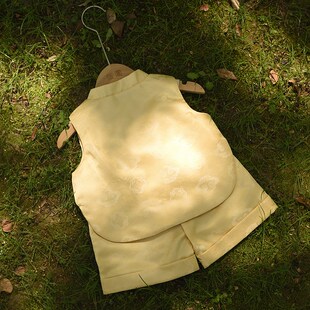 男童生日套装百天儿童唐装中国风古装背心宝宝周岁礼服马甲婴儿服