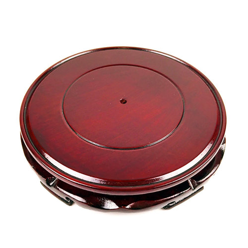 圆形木质可旋转酒坛酒缸酒壶配件底座工艺品家用摆件架花瓶盆栽