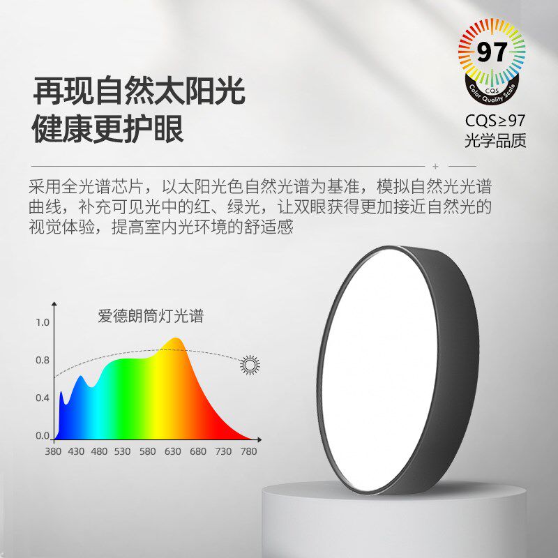 爱德朗超薄明装筒灯圆形led小吸顶灯过道灯入户走廊客厅天花射灯图片